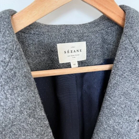 Sezane Christie jacket in Grey - 40 - Picture 4 of 16